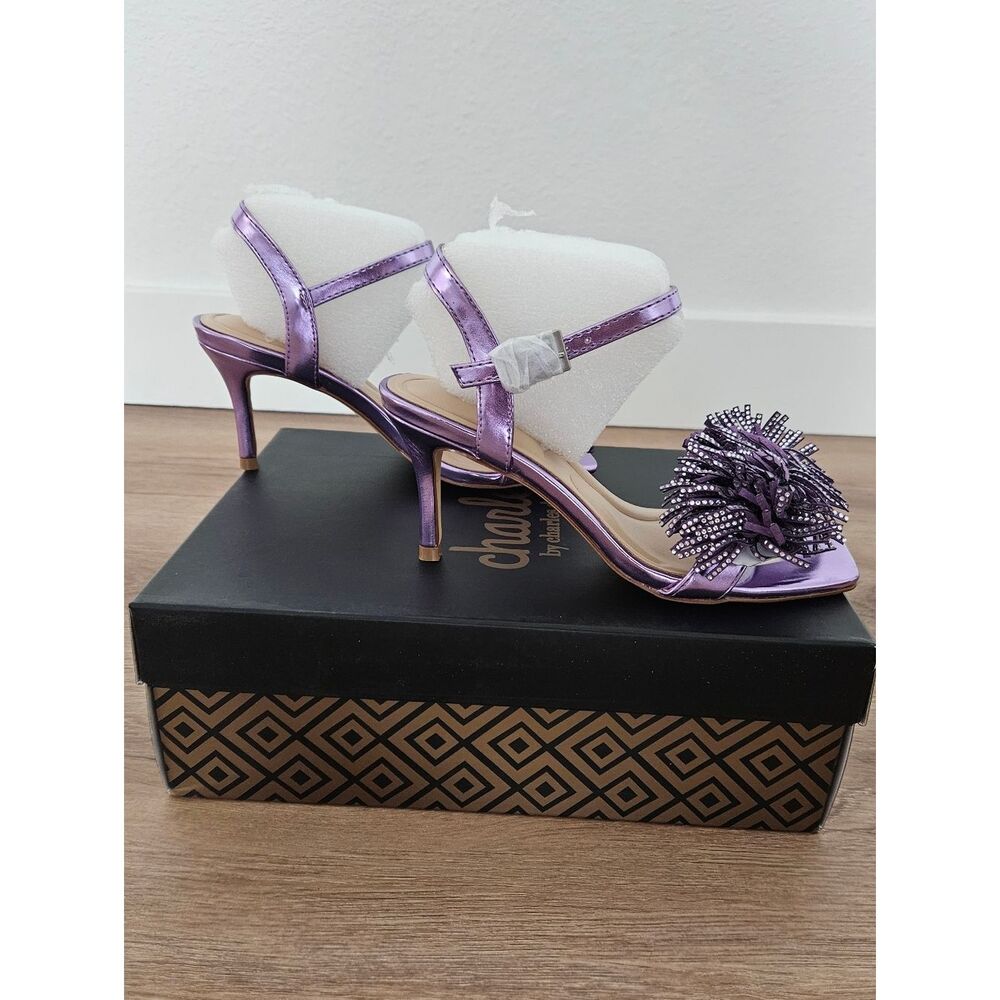 Charles David Purple Dainty High Heels Size 5.5 - Picture 6 of 13